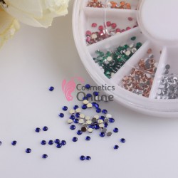 Carusel 3D pentru unghii C048 cu strasuri 400 buc colorate 2mm